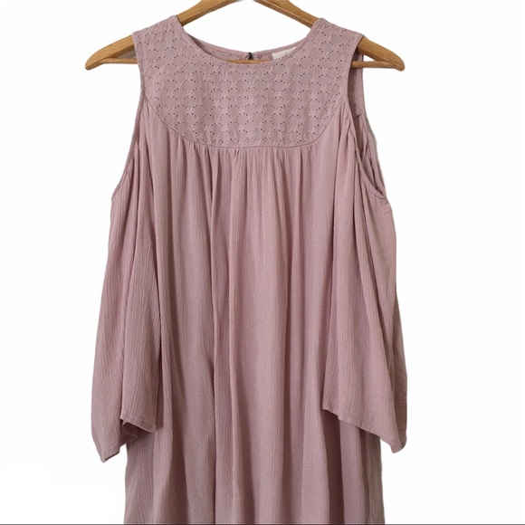Knox Rose Flowy Hi-low Cold-shoulders Tunic Top M - Picture 5 of 6